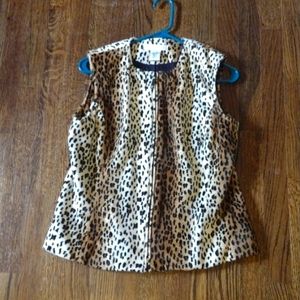 Women's pursuits, ltd. Faux fur cheetah print vest
